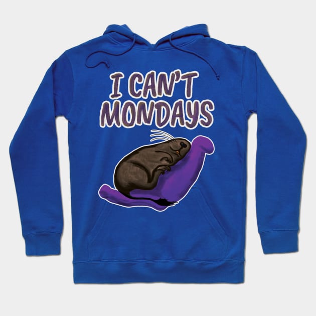 Degu - I can't mondays Hoodie by Mystical_Illusion